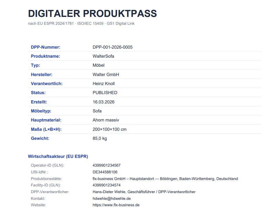 Digitaler Produktpass EU ESPR